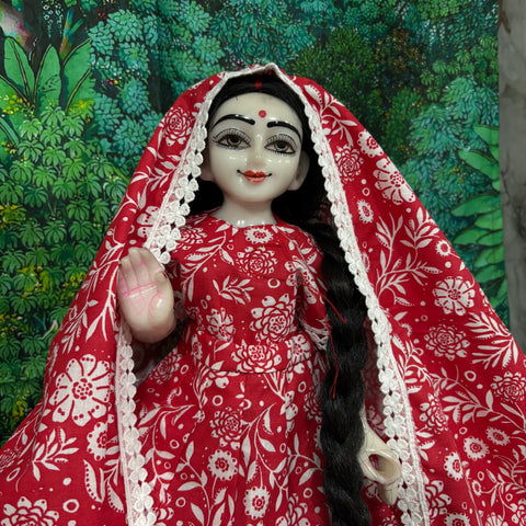 15 Inch Yugal Sarkar cotton Drrss red
