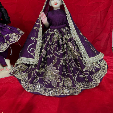 12 inch Yugal Sarkar Heavy Poshak Purple