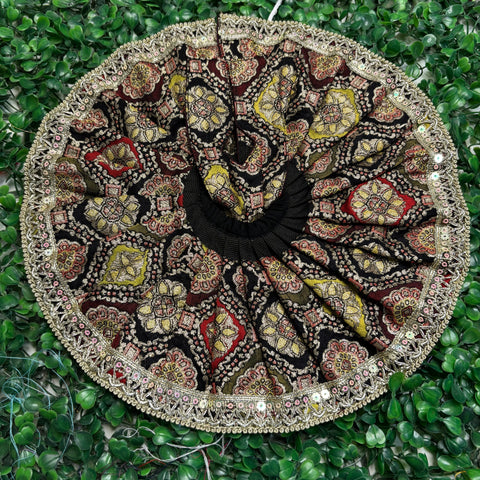 5,6 No. Laddu Gopal Banarasi Fabric Dress