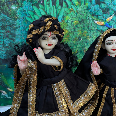 9 Inch Yugal Sarkar Cotton Dress Black Amavasya Special
