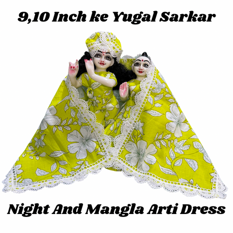 9,10 Inch Yugal Night , Mangla Arti Dress