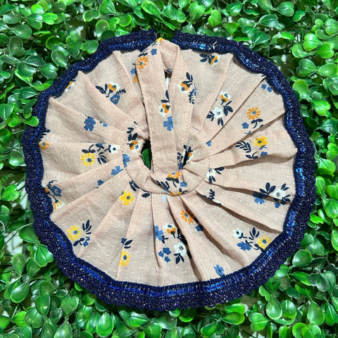0,1,2 No. Laddu Gopal dress Cotton neavy blue lace