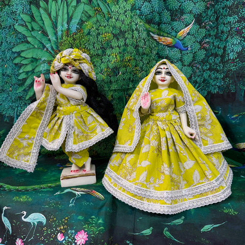 🌸12 Inch Yugal Sarkar Cotton Fabric Dress