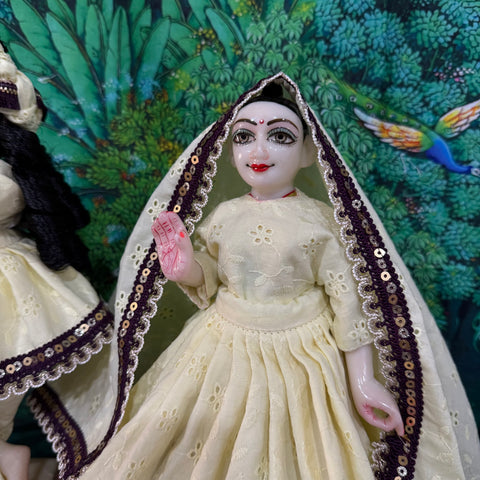 12 inch Yugal Sarkar Cotton Chikamkari embroidery Dress