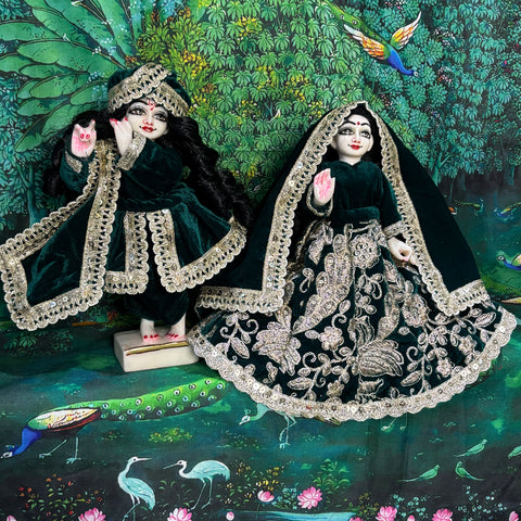 9 inch Yugal Sarkar Velvet Fabric heavy Dress