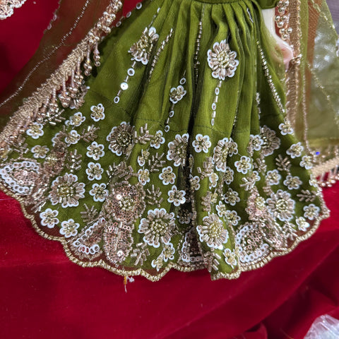 12 inch Yugal Sarkar Heavy net Hand Work Fabric