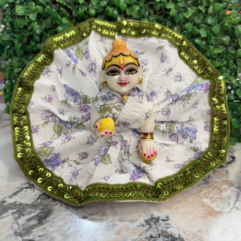 7,8 No. Laddu gopal dress white mehandi