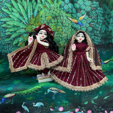 9 inch yugal Sarkar net fabric fancy dress