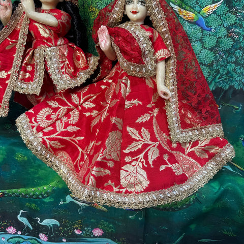 12 Inch Yugal Sarkar Red Heavy Poshak