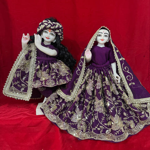 15 Inch Yugal Sarkar Heavy Purple Dress ❤️