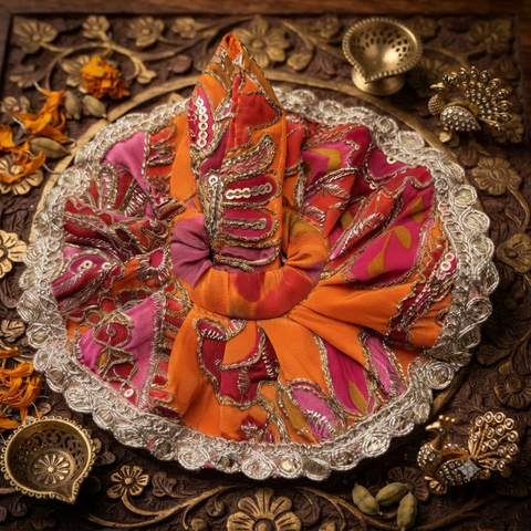 0,1 No laddu Gopal heavy fabric fancy dress