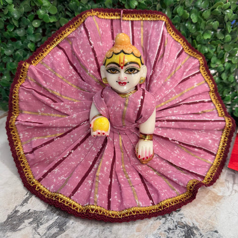 7,8 No. laddu Gopal Dress mehroon lace