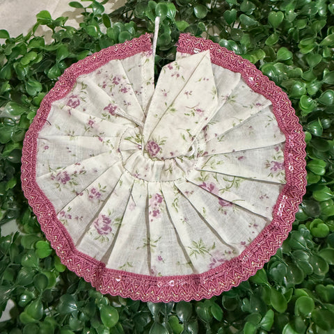 0,1,2 No. Laddu Gopal Cotton Dress white peach