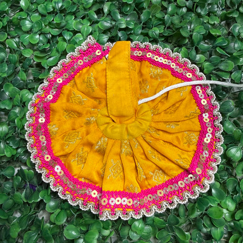 0,1,2 Number Laddu Gopal banarasi Dress with Astar