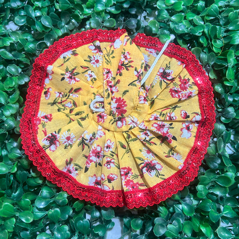 0,1,2 No. Laddu Gopal dress Cotton yellow red