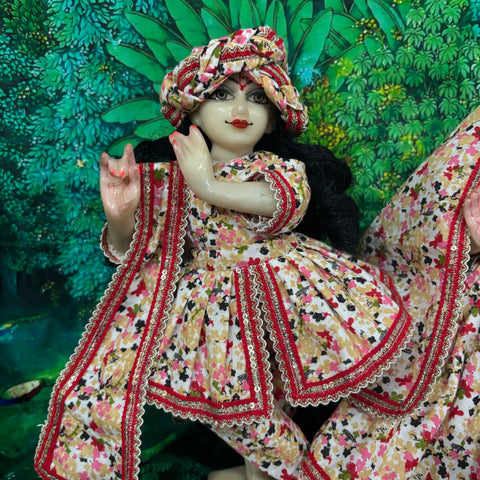 🌸12 Inch Yugal Sarkar Cotton Fabric Dress