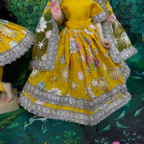 9 inch Yugal Sarkar yellow net summer Dress