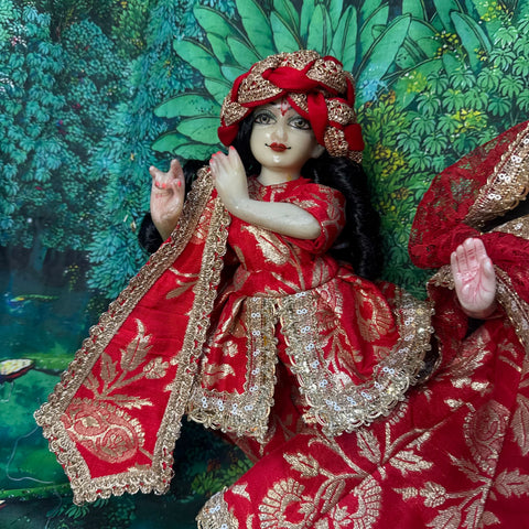 12 Inch Yugal Sarkar Red Heavy Poshak