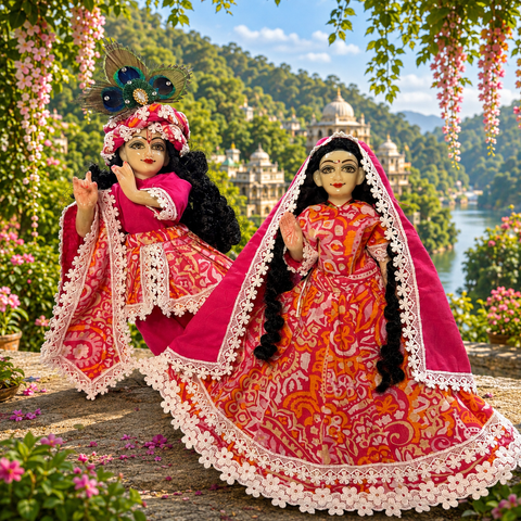 🌸9 inch Yugal Sarkar Cotton Fabric Dress