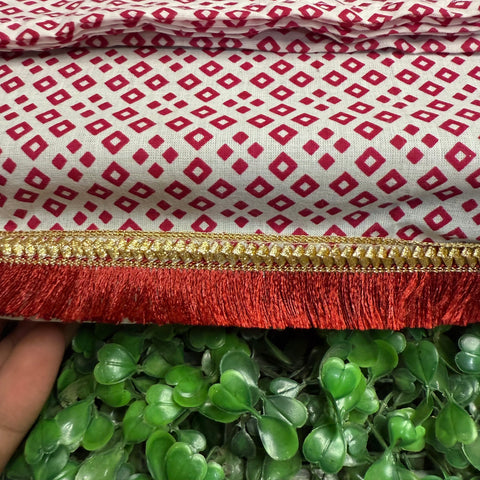 12*16 cotton bedsheet set mahroon