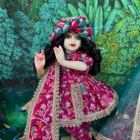 12 inch Yugal Sarkar Pink Banarasi Dress