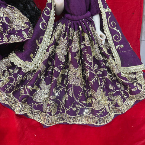 15 Inch Yugal Sarkar Heavy Purple Dress ❤️
