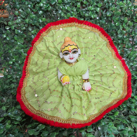 5,6 Number Laddu Gopal Heavy Dress Net Fabric + Cotton Fabric