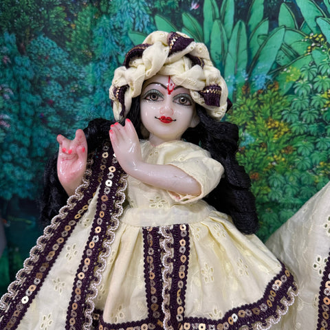 12 inch Yugal Sarkar Cotton Chikamkari embroidery Dress