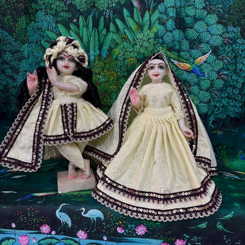 12 inch Yugal Sarkar Cotton Chikamkari embroidery Dress