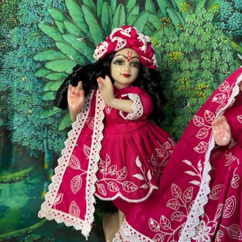 12 Inch Yugal Sarkar Cotton Embroidery Work Dress