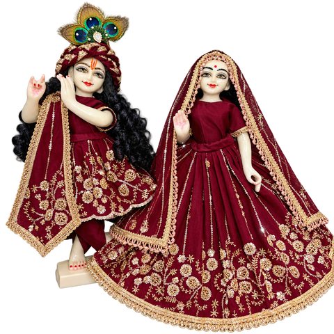 12 inch yugal sarkar net fabric handwork fancy dress