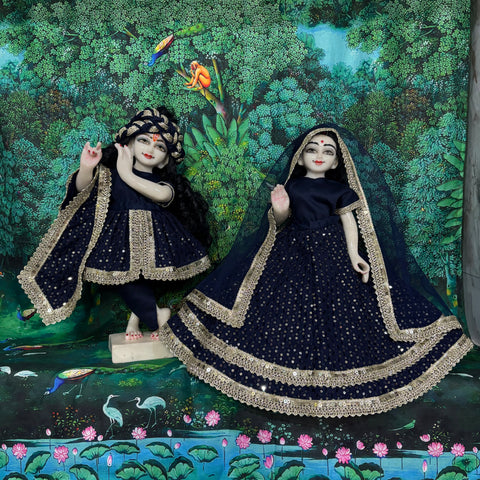 15 Inch Yugal Sarkar Neavy Blue Heavy Dress