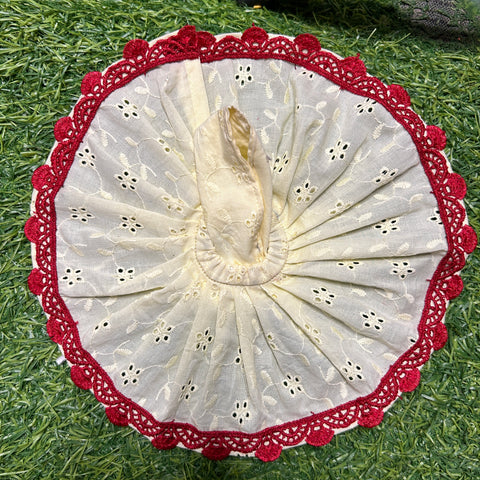 7,8 No. Laddu gopal embroidery dress lemon colour
