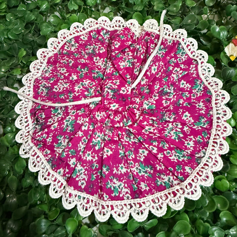 0,1,2 No. Laddu Gopal Cotton Dress  pink