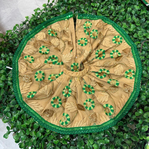 3,4 No. Fancy Dress Green