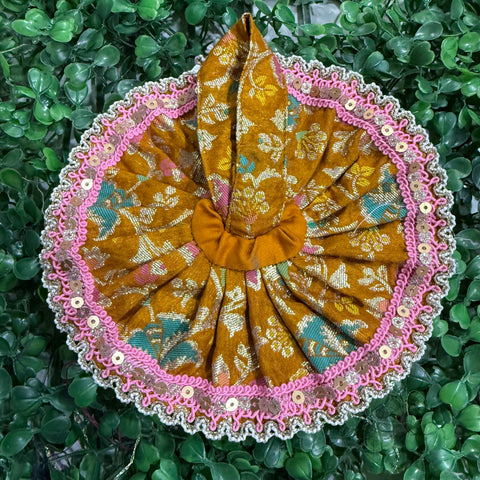 1,2 Number Laddu Gopal Banarasi Dress