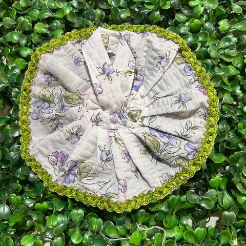 0,1,2 No. Laddu Gopal Cotton Dress white green