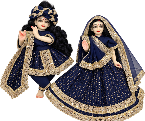 🌸 12 Inch Yugal Sarkar Neavy Blue Poshak Kaliyan Dress