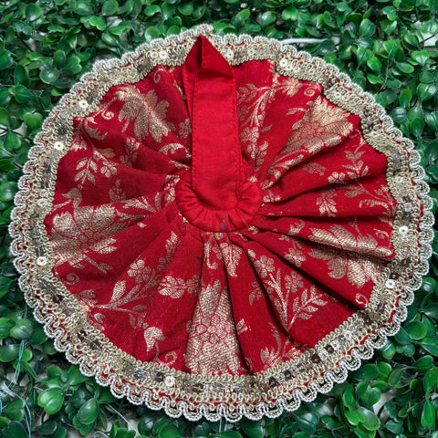 3,4 No. Laddu Gopal Banarsi Fabric Dress