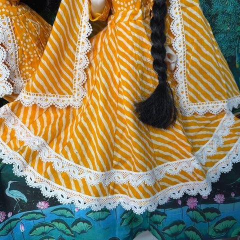 15 Inch Yugal Sarkar Cotton Fabric Dress