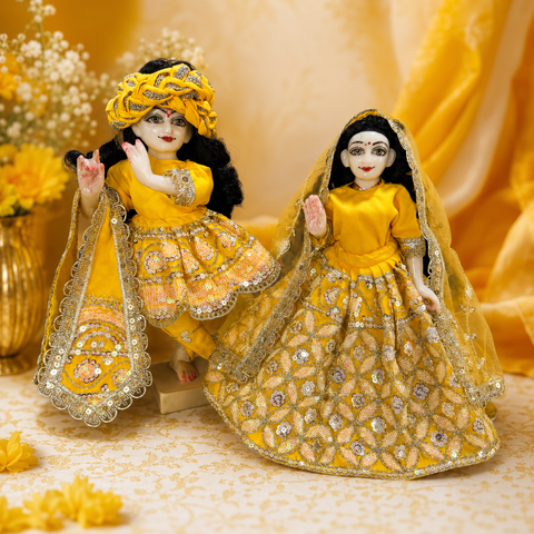 12 Inch Yugal Sarkar Yellow Net Fabric Dress