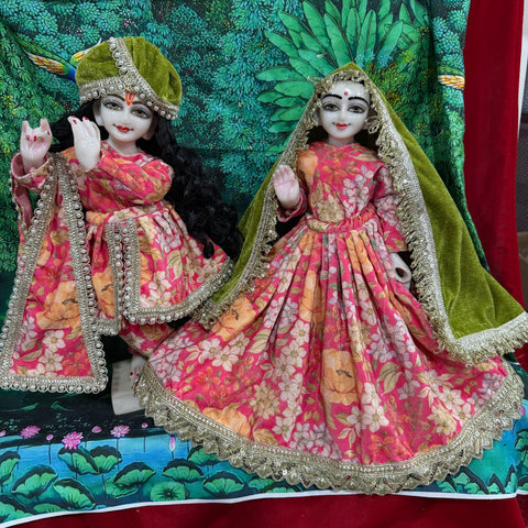 15 Inch Yugal Sarkar Velvet Dress