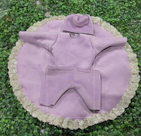 10 No. Winter Poshak Choli Ghera Pajama cap lavender