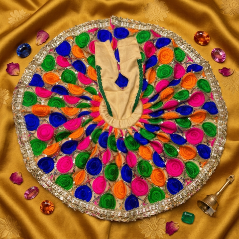 7,8 No laddu Gopal net fabric fancy dress