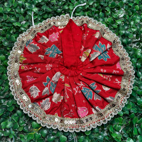 3,4 No. Laddu Gopal Banarasi Fabric Dress