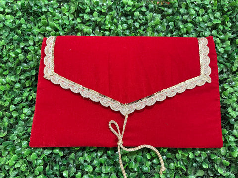 Vaani ji bag Red Velvet Fabric