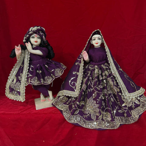 12 inch Yugal Sarkar Heavy Poshak Purple