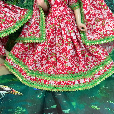 🌸12 Inch Yugal Sarkar Cotton Fabric Dress