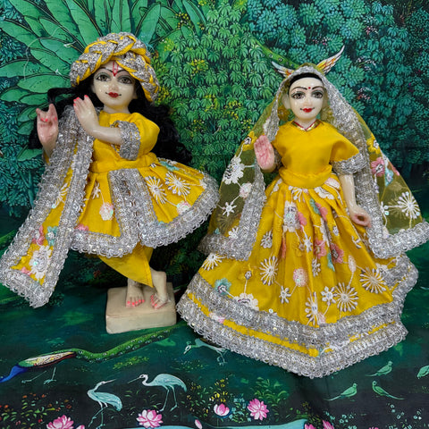 9 inch Yugal Sarkar yellow net summer Dress