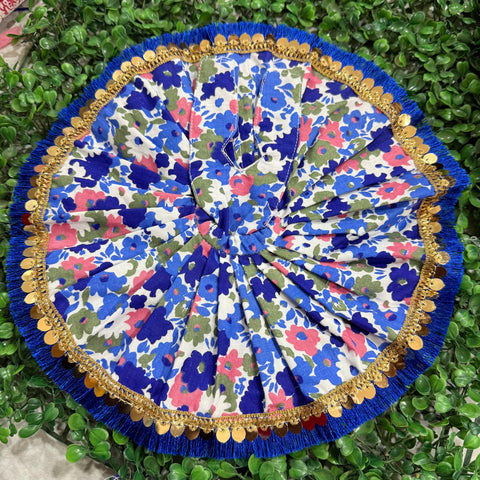 7,8 No. Laddu Gopal Cotton Dress blue with astar